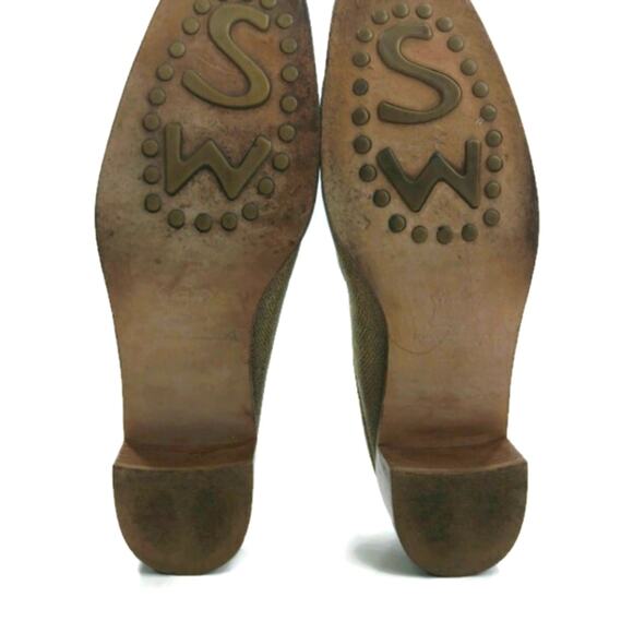 SS1524 GUC $498 Stuart Weitzman leather mules 7 - Picture 8 of 10